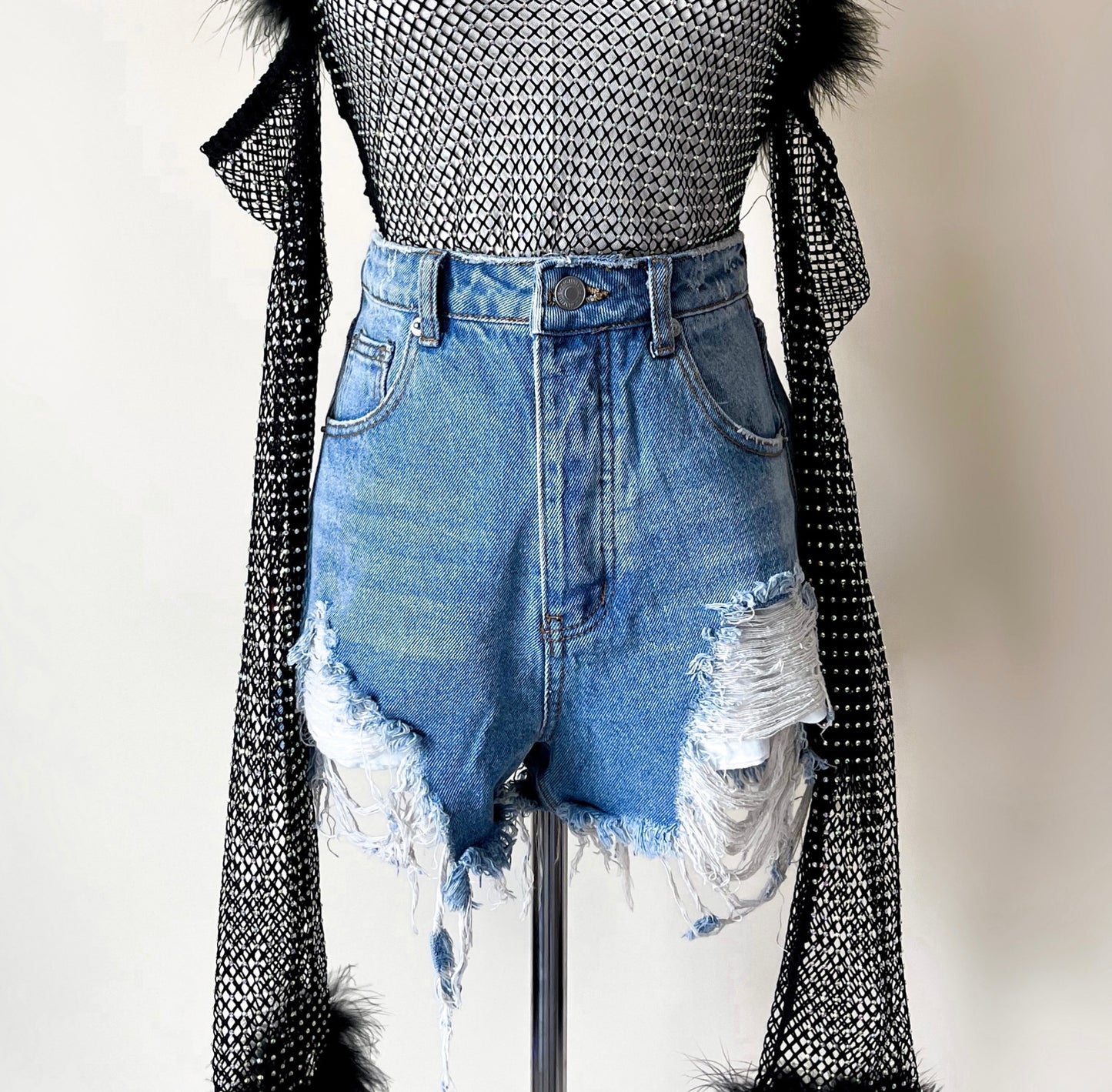 High Waisted Denim Shorts