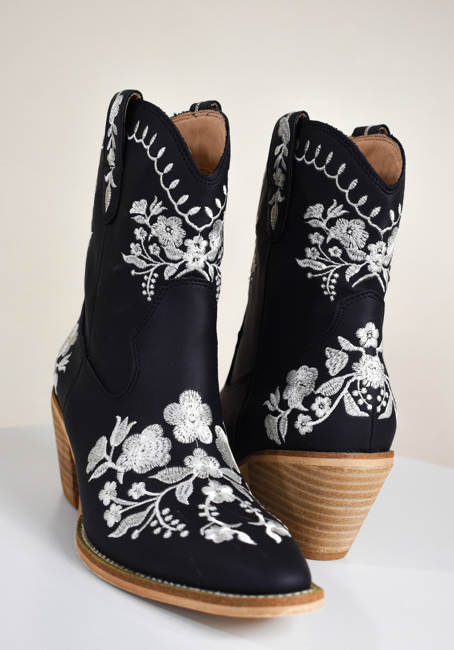 Coal Floral Booties