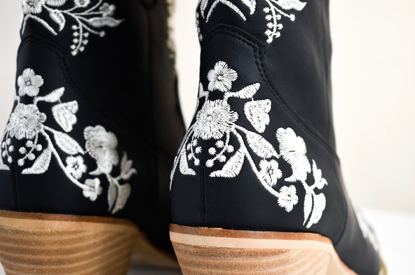 Coal Floral Booties